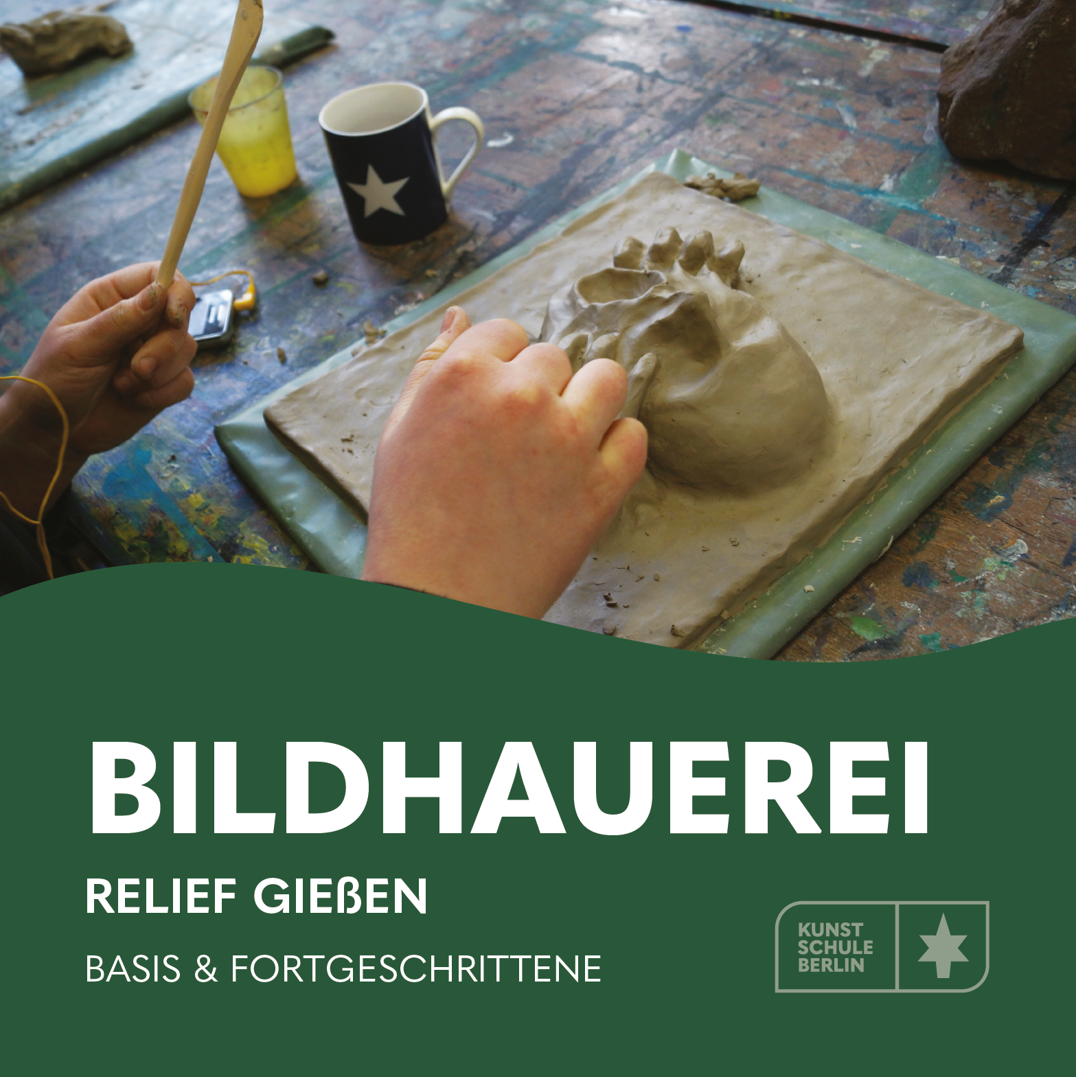 Bildhauerei Relief gießen 14&15.03